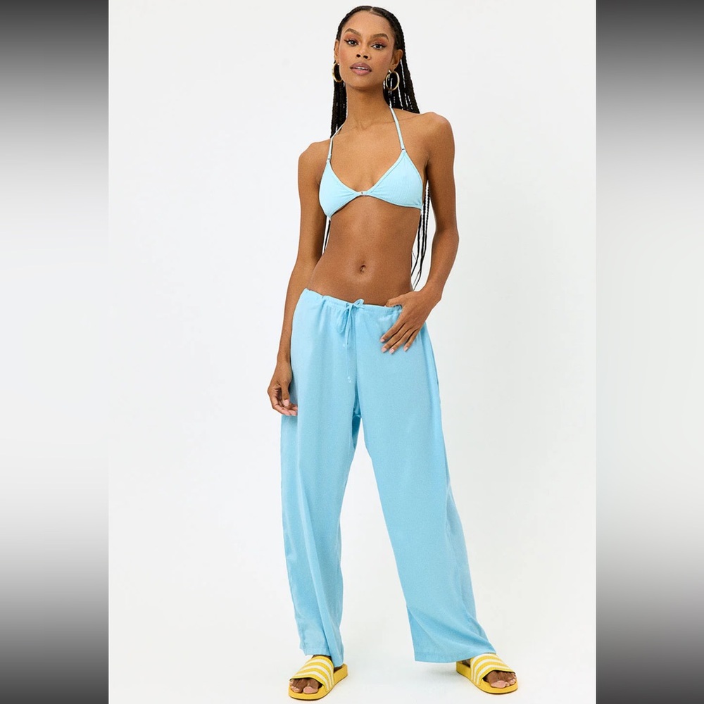 NWT Frankies Bikinis Michelle Low Rise Wide Leg Pants - Picture 2 of 9